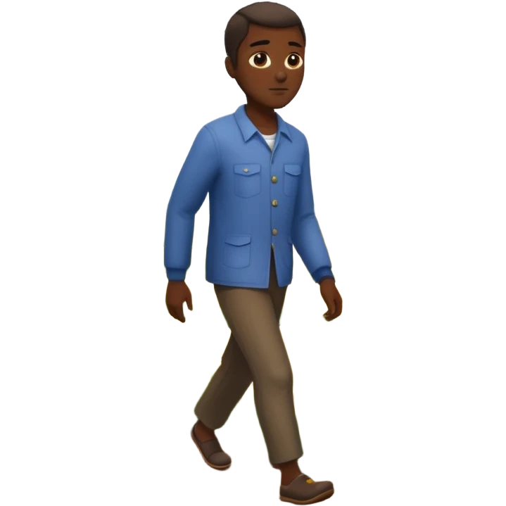 African man walking in a field  emoji