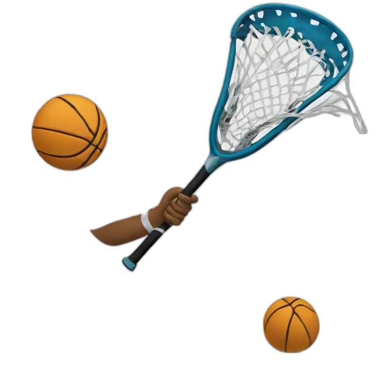 lacrosse person catching a ball with his stick emoji