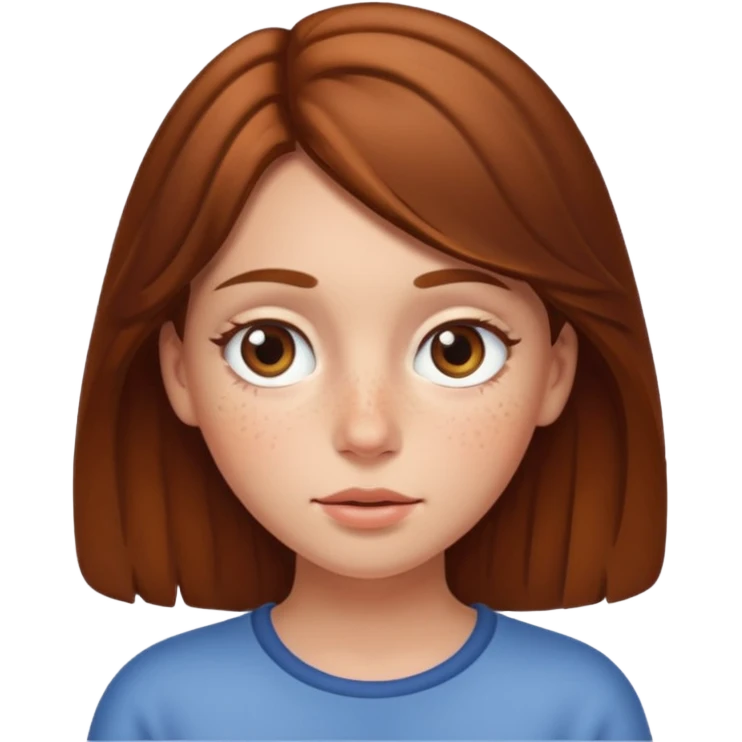 brown haired girl puffy eyes emoji