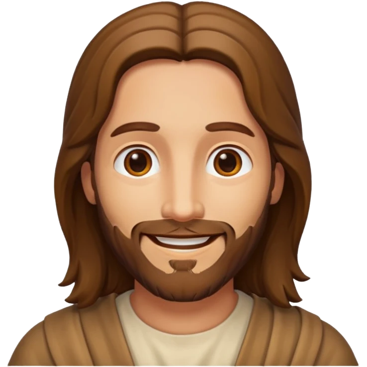 a picture of Jesus smiling emoji