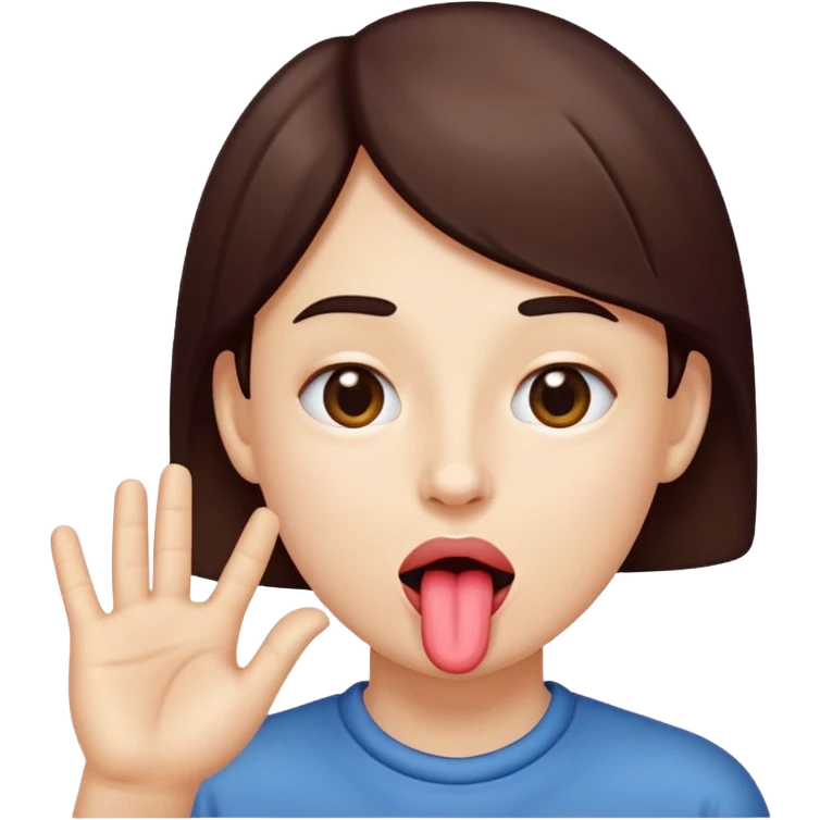 tongue sticking out and hands out to the side  emoji