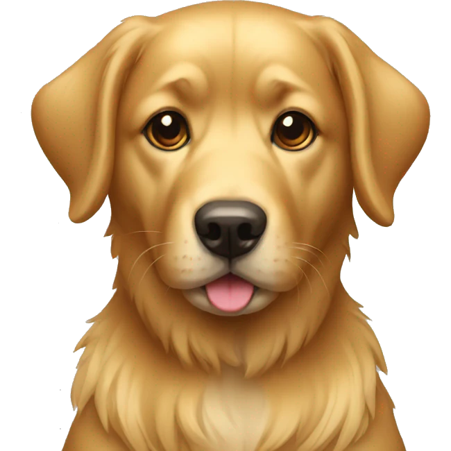 dog golden emoji