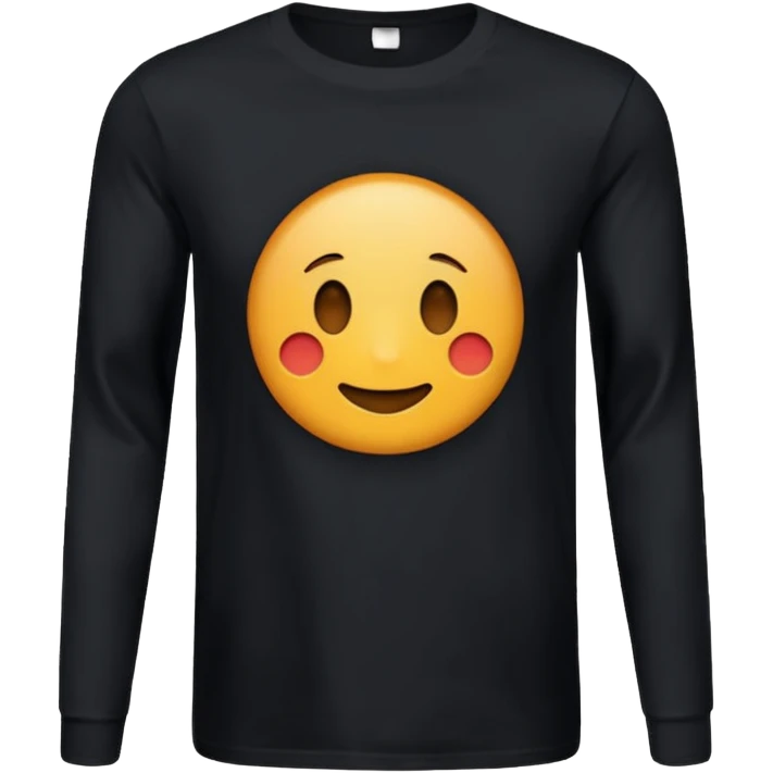 long sleeve t-shirt no face emoji