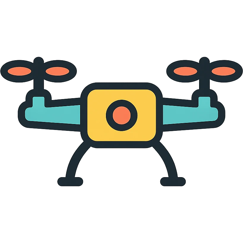 drone, color icon style, clean lines, modern, minimal, suitable for app icon emoji