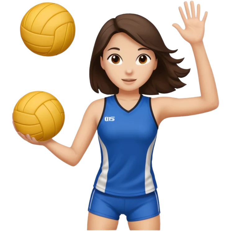 A brunette volleyball, girl emoji