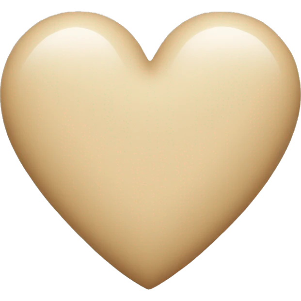Beige heart emoji
