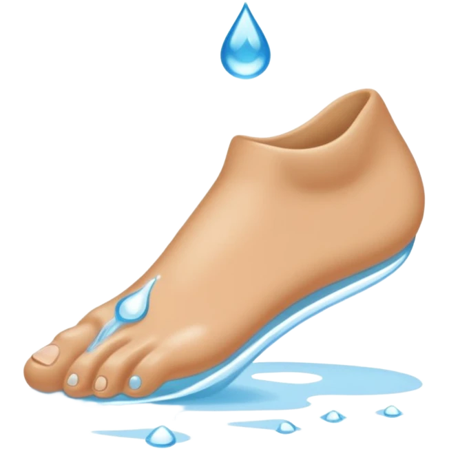 water on the foot emoji
