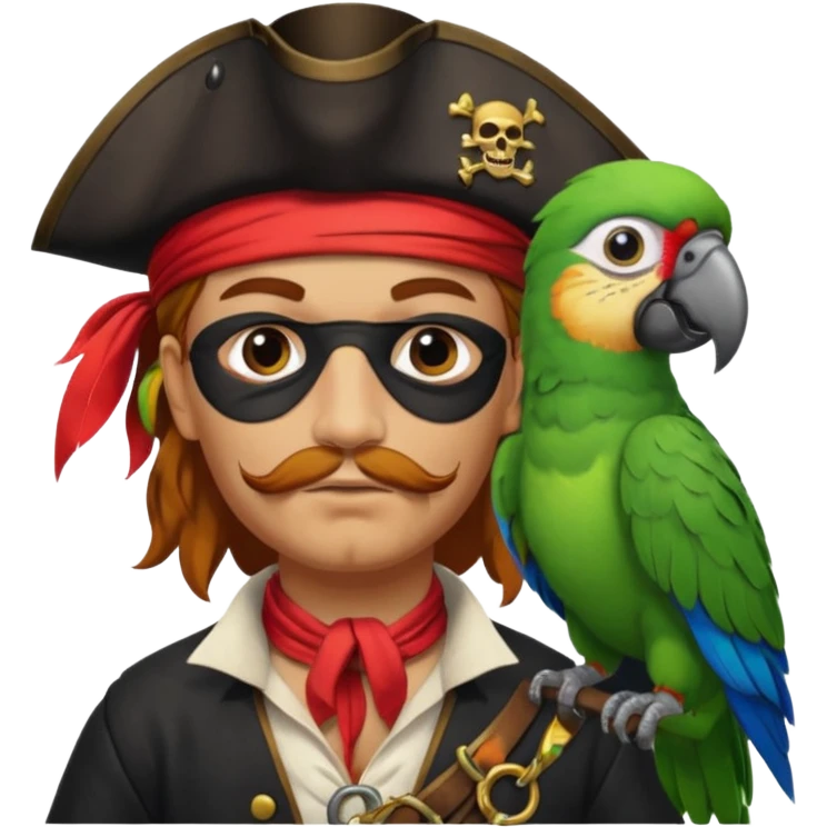 pirate and parrot emoji