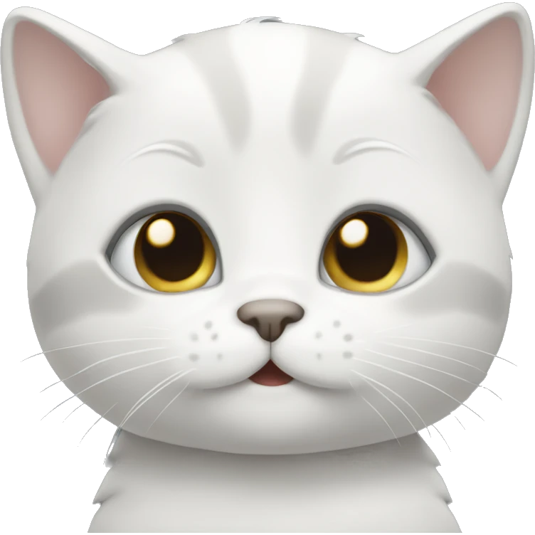 white and grey baby cat  emoji