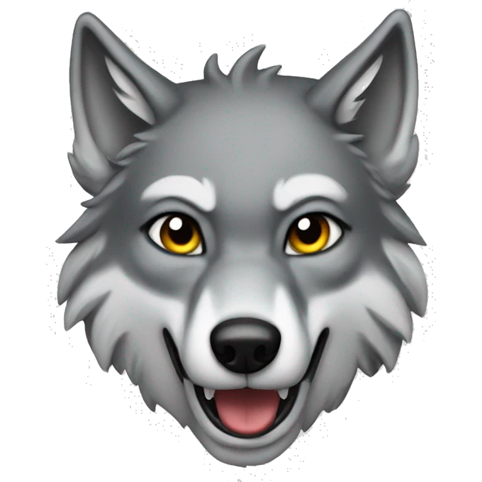 A silver fured wolf badges for YouTube emoji