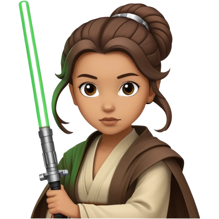 Star Wars Jedi Girl lighter skin emoji