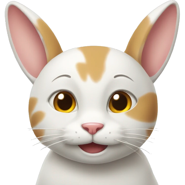 Happy cat & rabbit emoji
