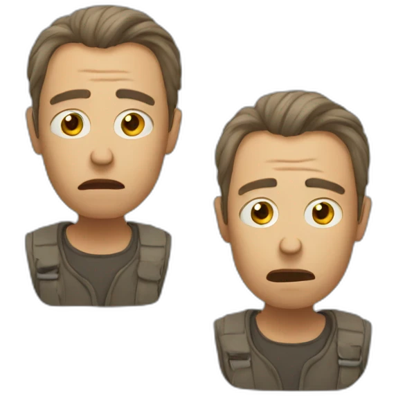 Confused man emoji