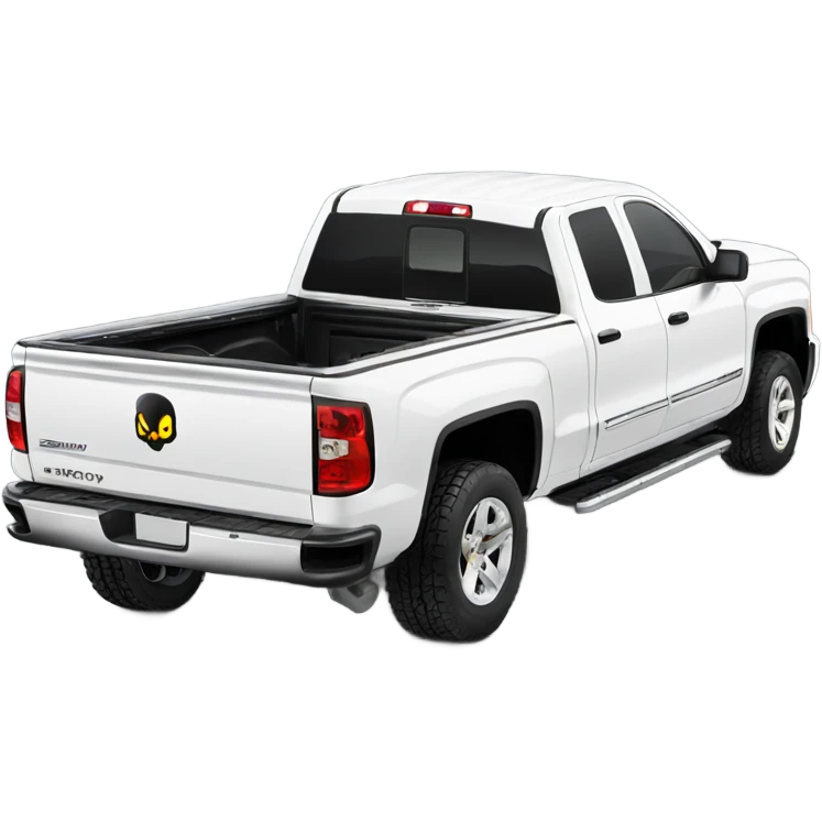 Big White Black Widow Silverado Truck emoji