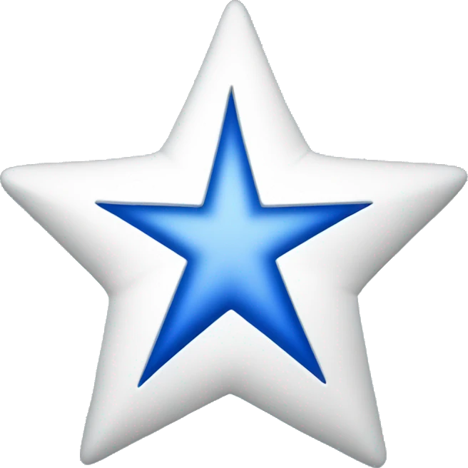 White Blue shiny star emoji