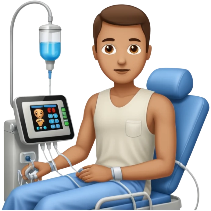 Man using a dialysis machine emoji