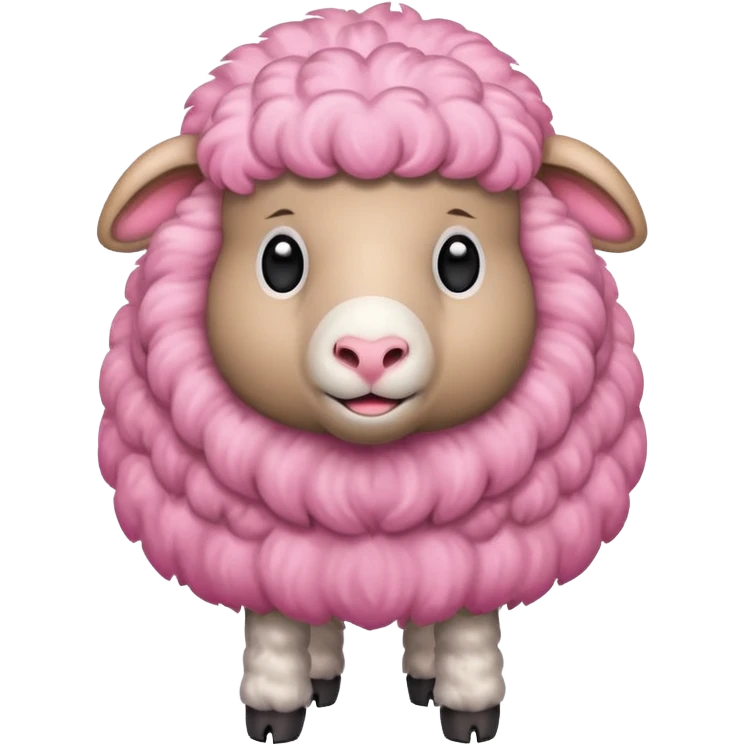 Pink sheep emoji