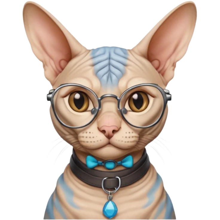 sfenks cat with glasses  emoji