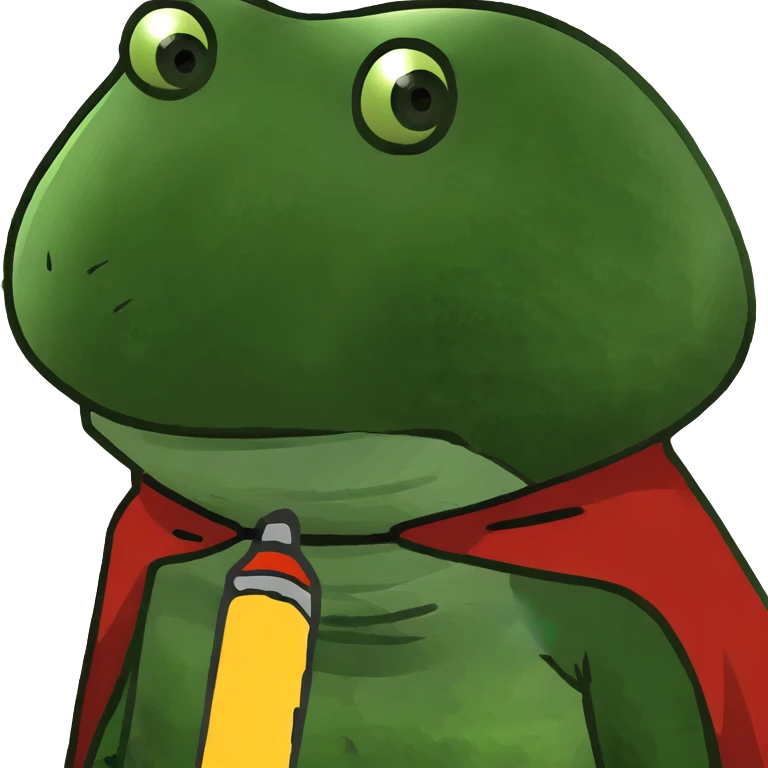 a green capsule guy with a cape emoji