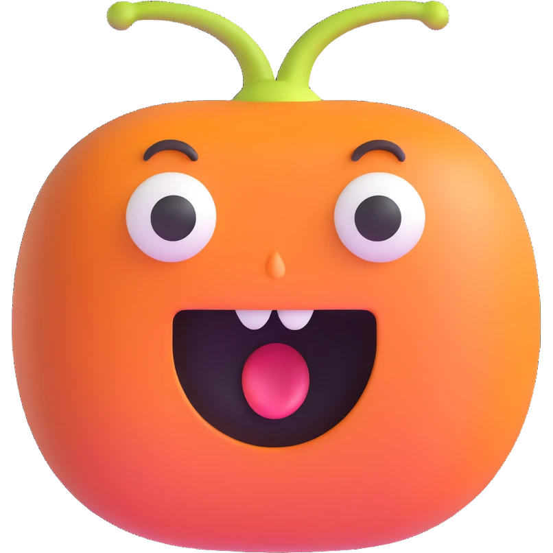 stomach with a surprised face emoji