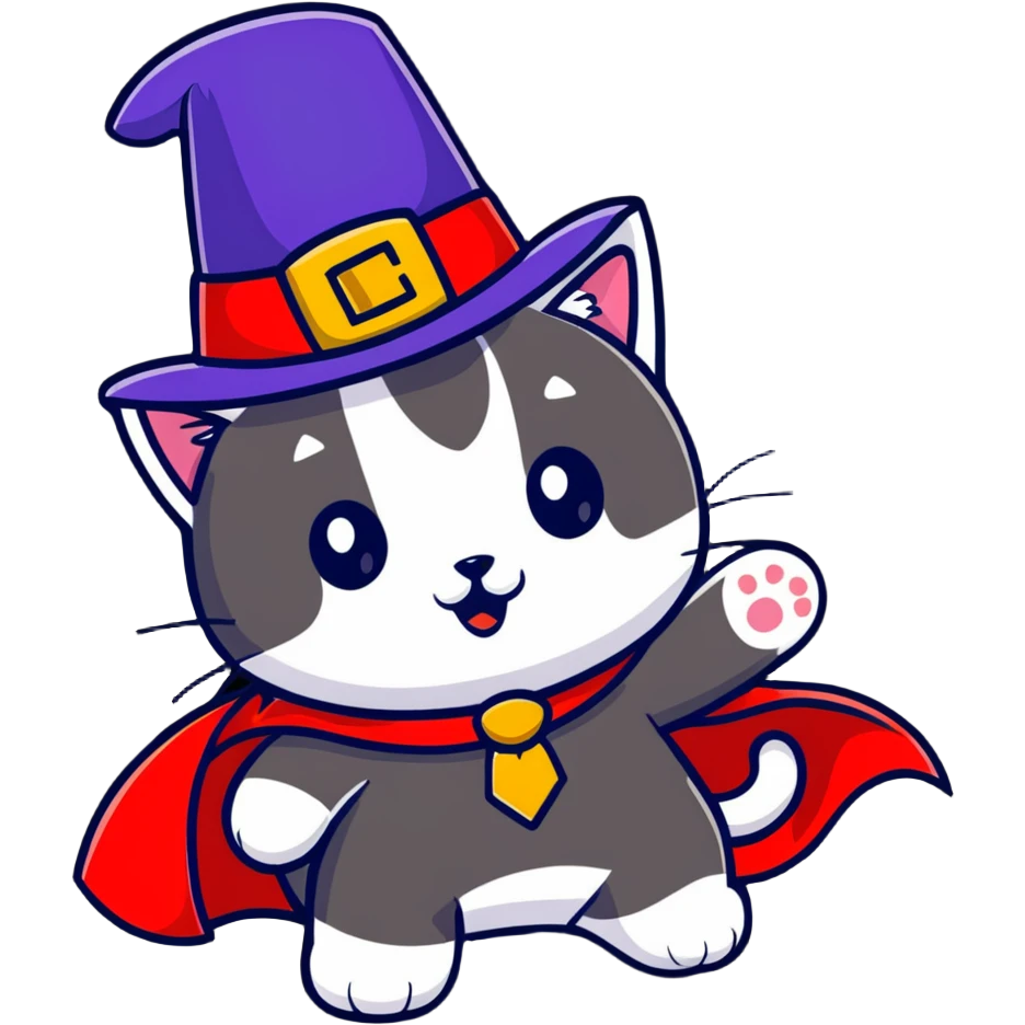 magician cat emoji