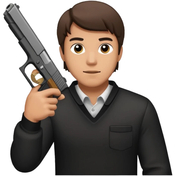 Mr.beast holding a Glock 19 emoji