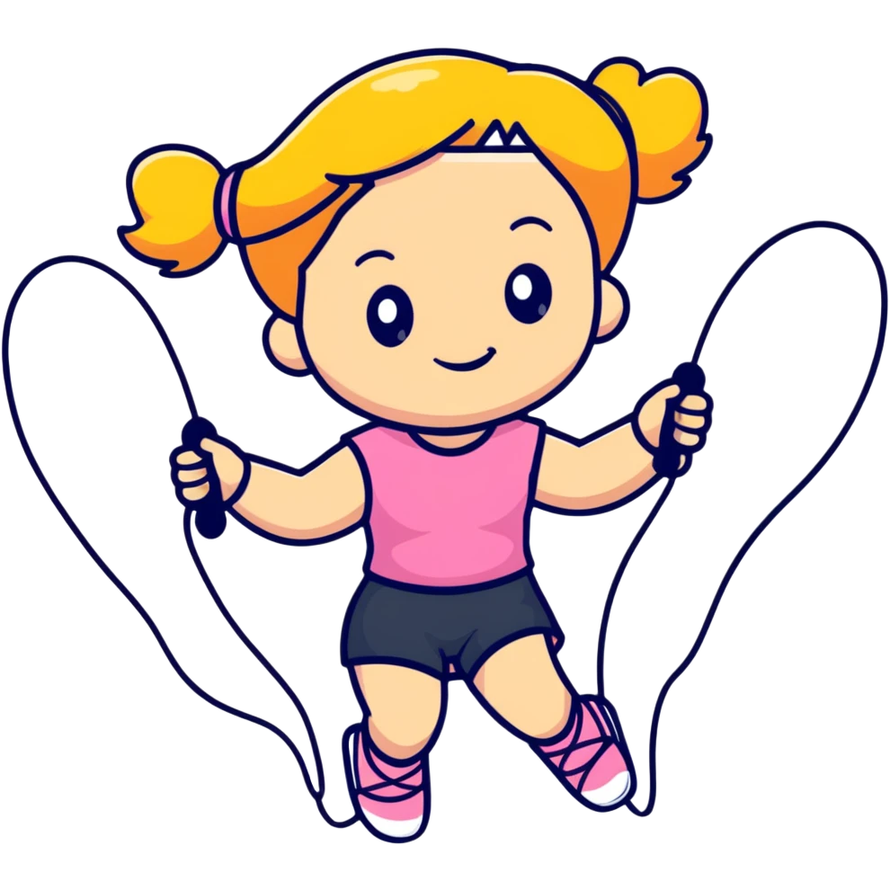 Girl jumping rope emoji
