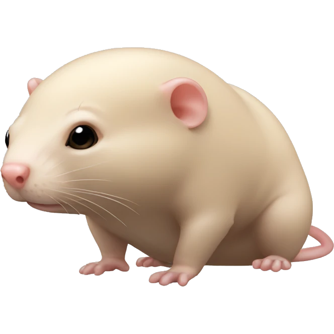 Naked mole rat emoji