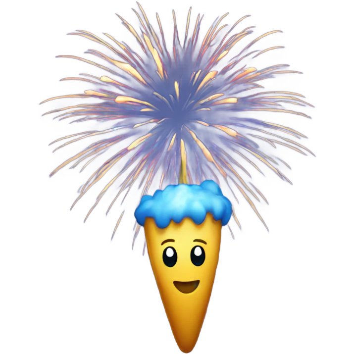 Happy firework emoji