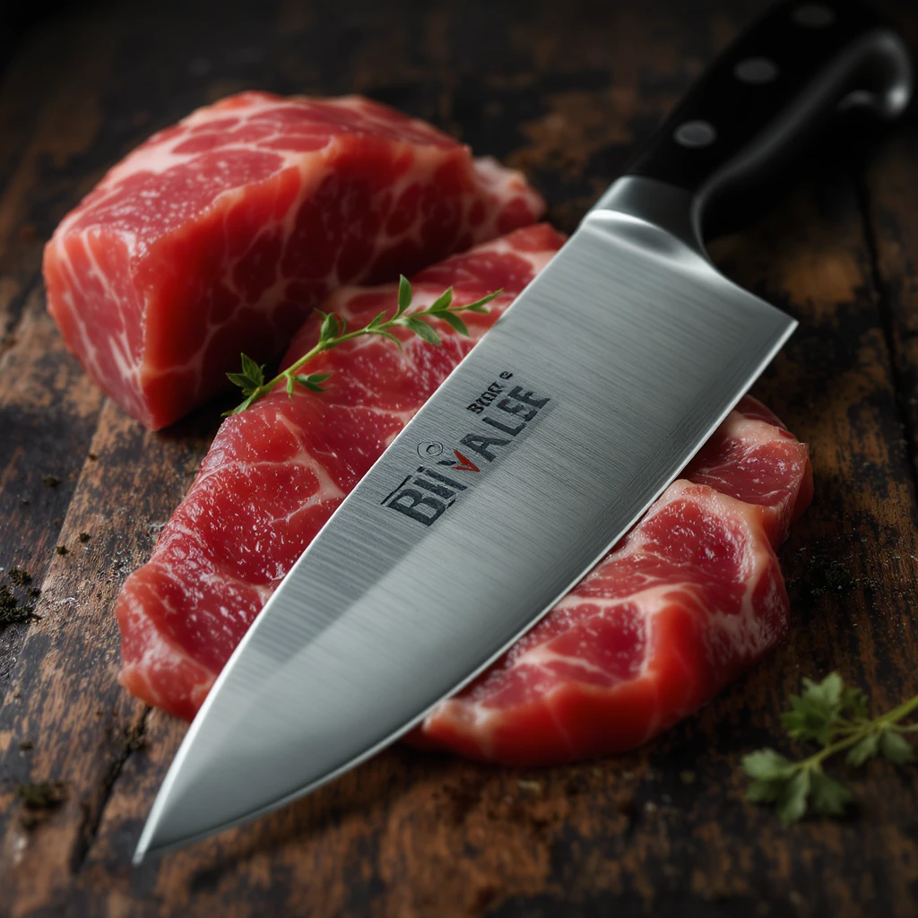 realistic butcher knife, sharp blade, detailed texture, photorealistic lighting emoji