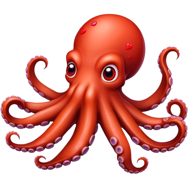 Octopus with hearts  emoji
