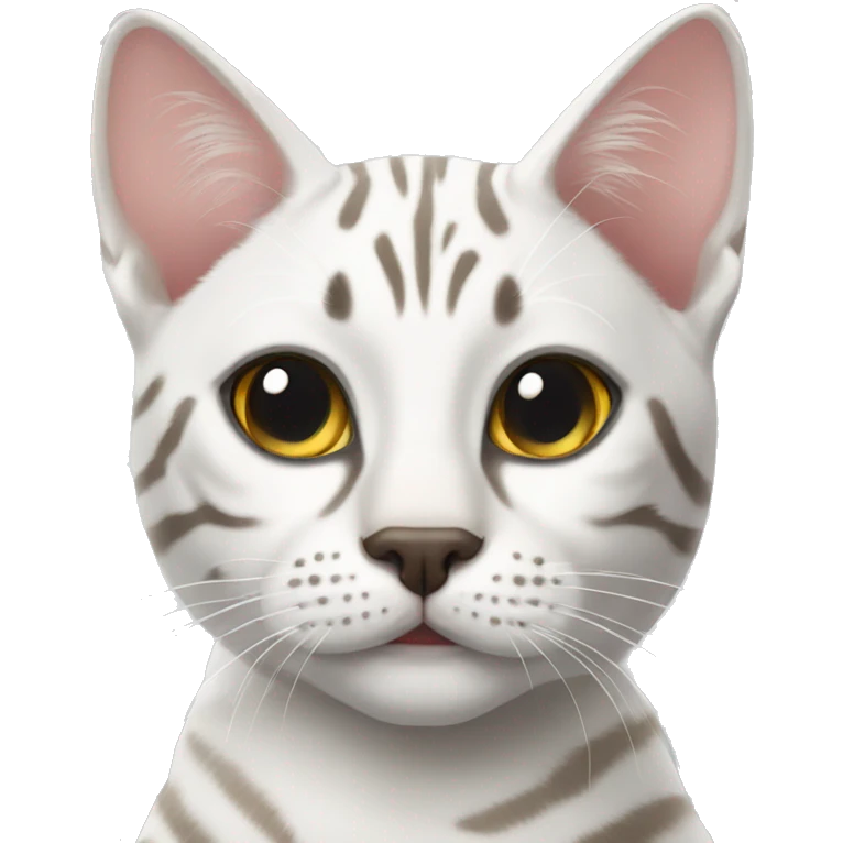 White bengal cat  emoji