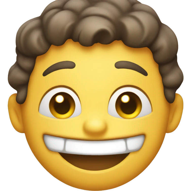 An emoji of a smiling face with a dimple on one cheek, giving a cheerful and friendly expression emoji