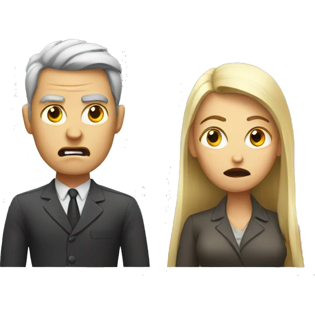 angry person with woman emoji