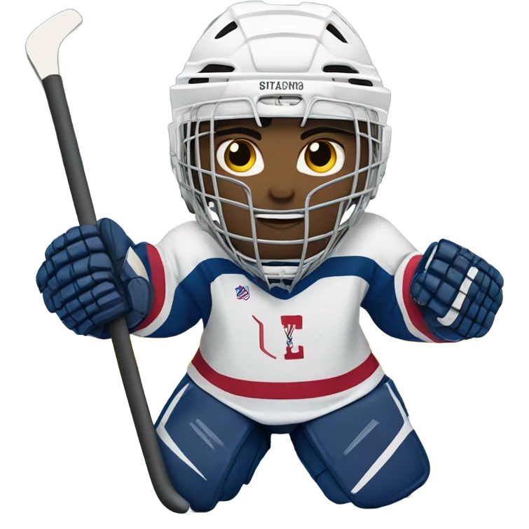 Hockey goalie doing the splits emoji
