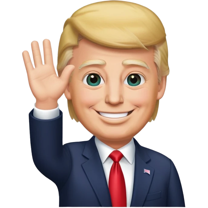 President Trump waving emoji