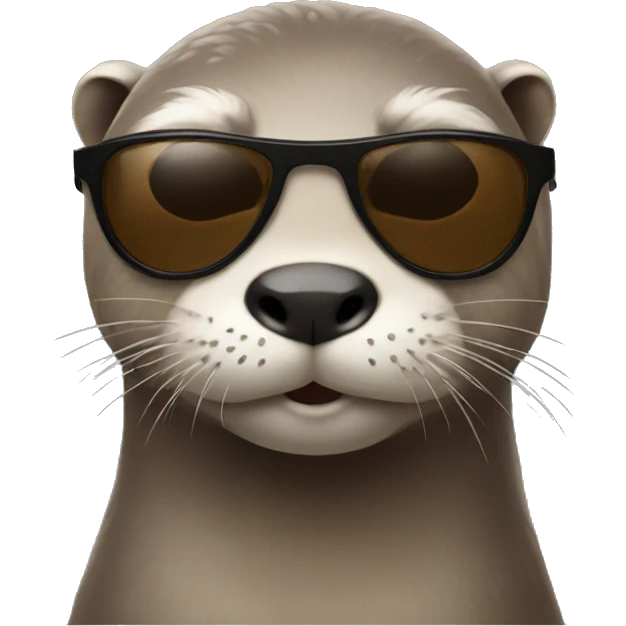 Otter with sunglasses emoji