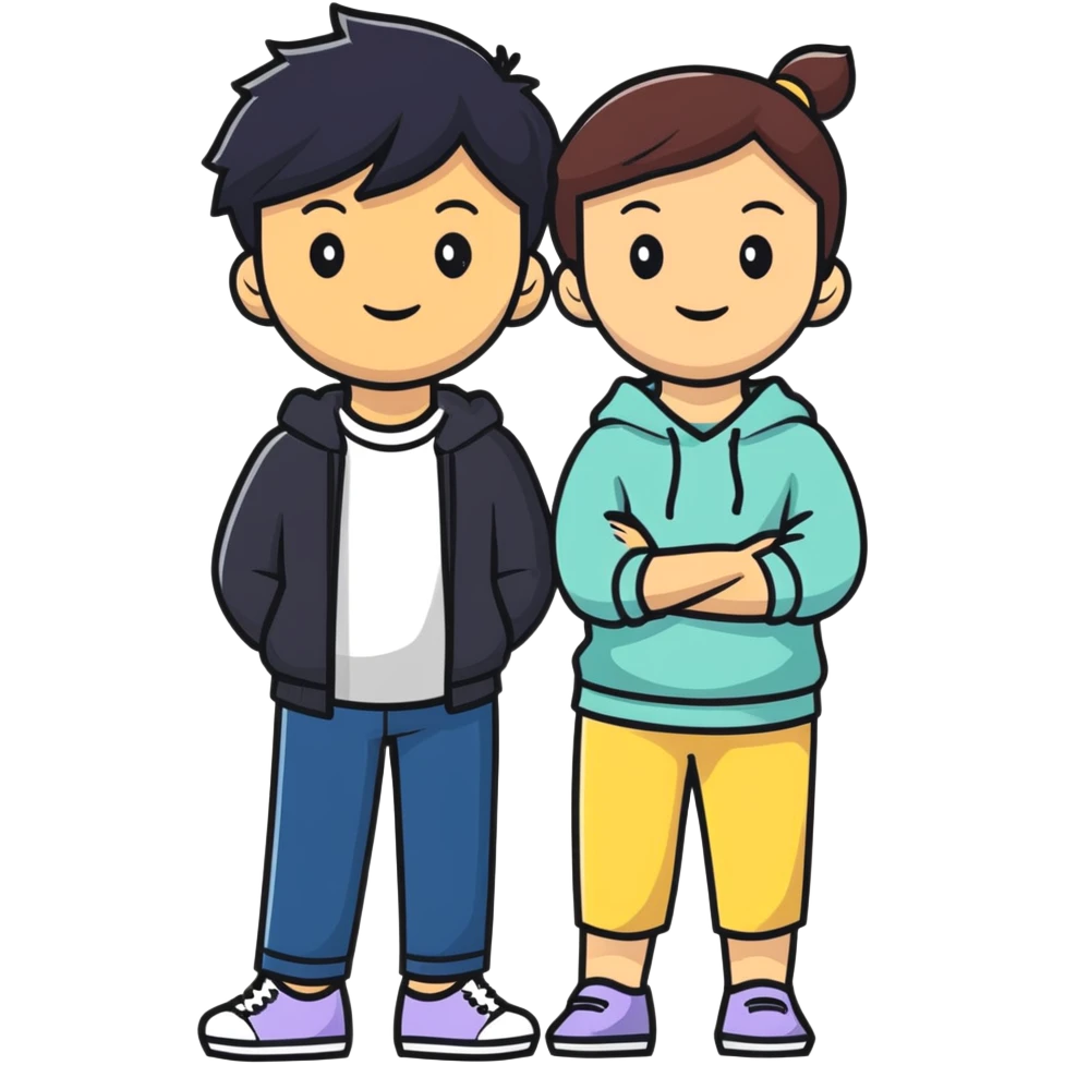Asian male and white female emoji