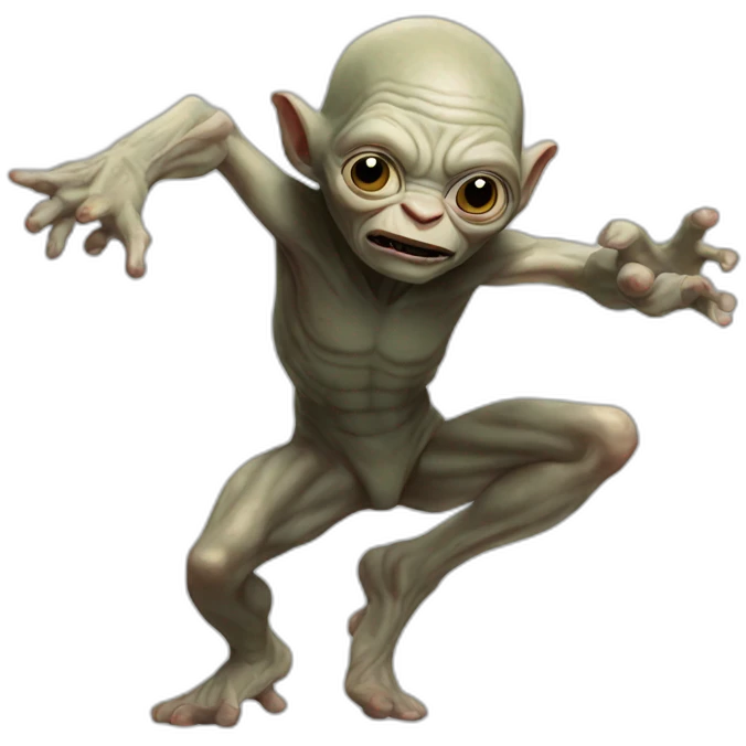 Gollum dancing as Iron man emoji