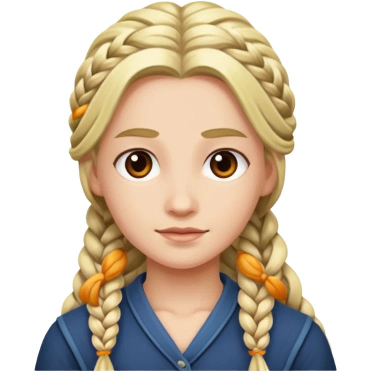 Orga mit langen Zopf emoji