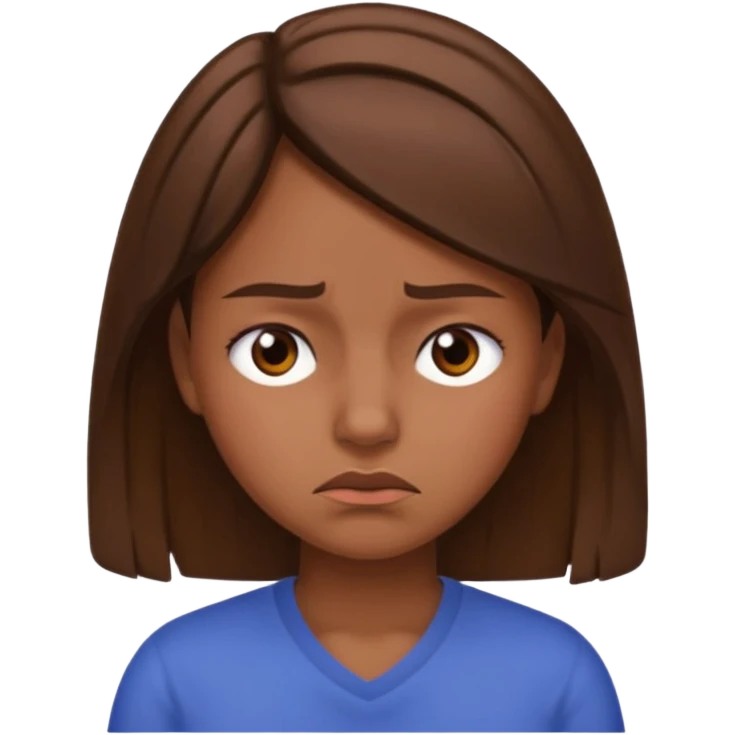 headache brown girl brown hair emoji