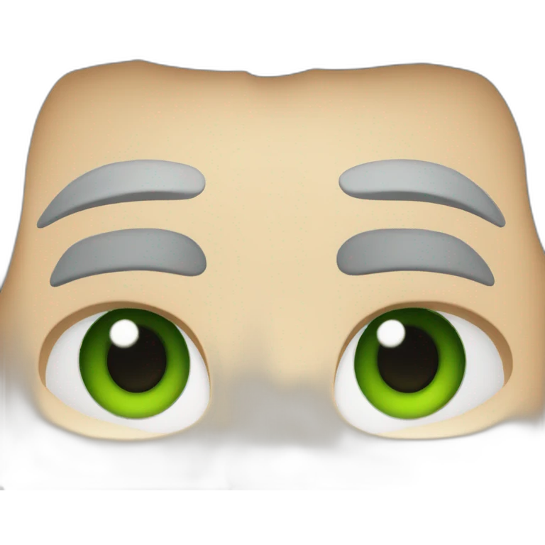 light complexion man with green eyes and gray hair spiked in the front emoji