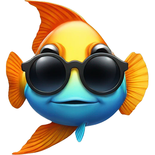 Tropical fish wearing sunglasses emoji