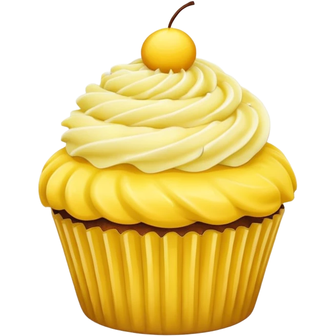 Cupcake with yellow icing emoji