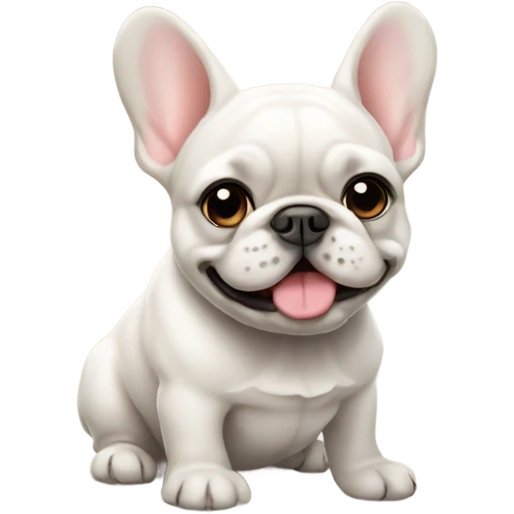 Fluffy french bulldog emoji