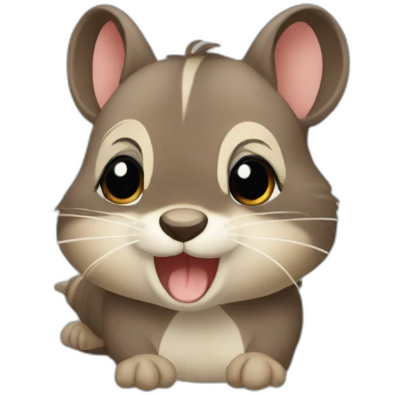 Ardilla vestida de minni emoji