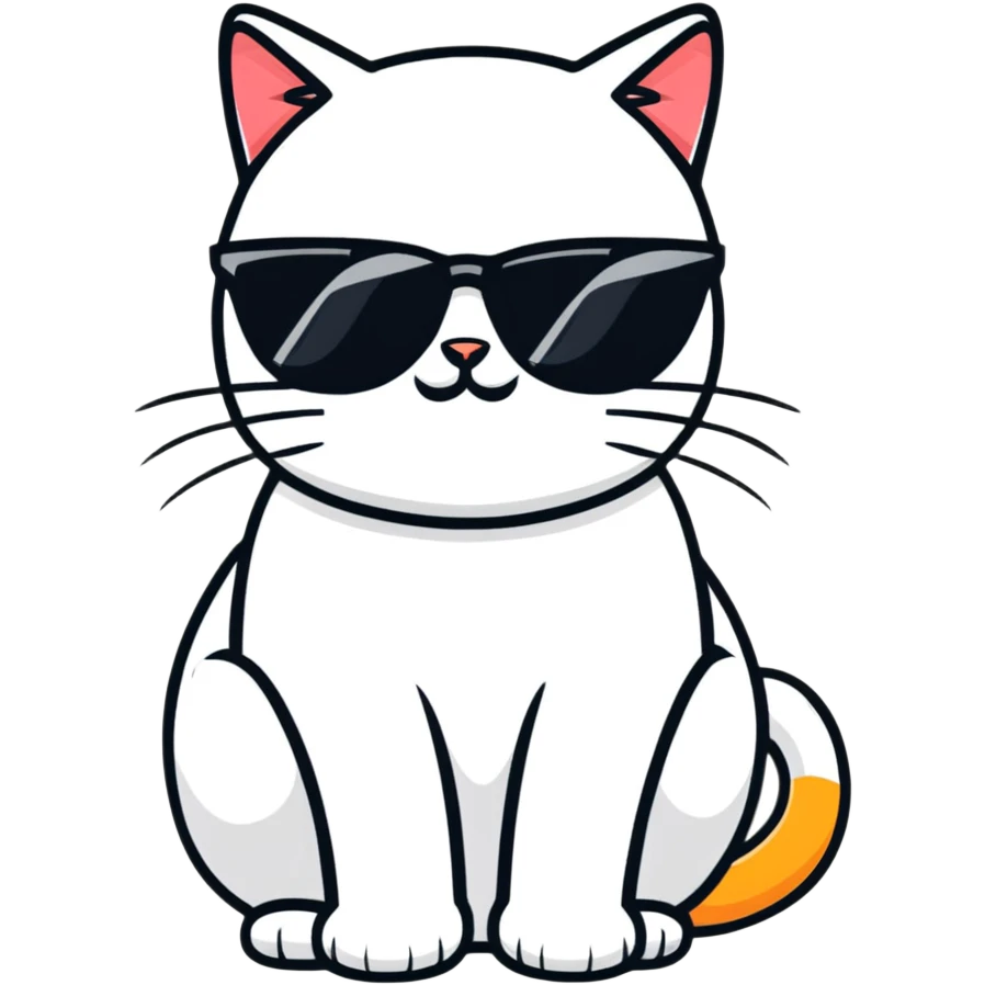 Cat with sunglasses emoji