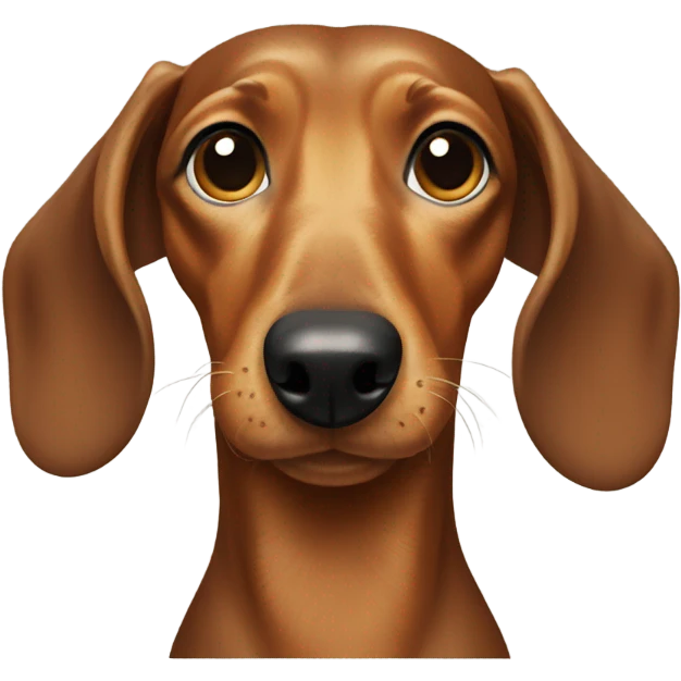realistic emoji of light brown dachshund emoji