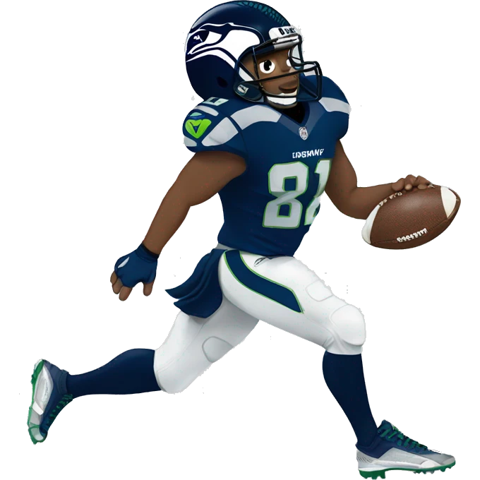 Football player stepping on seahawk  emoji