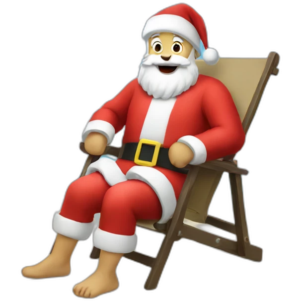 santa on vacation emoji